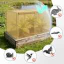 4 x 8 x 6 Ft. Crop Cage for Garden Plants – Plant Protection Tent with Zippered Door, Raised Bed Cover & Sturdy Frame – Wind-Resistant Garden Bed Cover for Outdoor Vegetables & Flowers