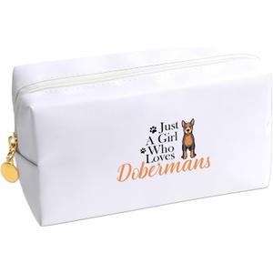 Doberman Gifts for Women - Doberman Themed Gifts for Animal Lovers Zipper Pouch Toiletry Travel Cosmetic Dog Mom Makeup Bag for Mothers Day Birthday Xmas Gift for Women Bestie Friends