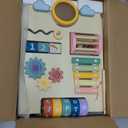 Baby Push Walker, Wooden Baby Walker with Wheels, Montessori Push Walker for Babies 6-12 Months, Adjustable Speed Push Walking Toys for Boys & Girls 1 Year Old, Christmas Birthday Gifts for Toddler