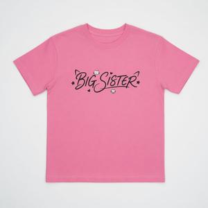 Big Sister Shirt for Girls Toddler Kids Pregnancy Announcement Promoted to Big Sis T-Shirt Summer Short Sleeve Top, 130/64