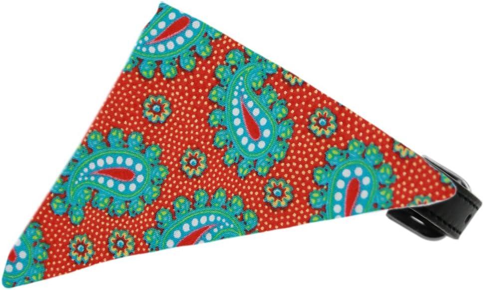 Mirage Pet Products Pretty Paisley Bandana Pet Collar, Size 20, Black/Red