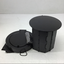 Car Toilet Seat Portable Round Car Commode with Cover, Outdoor Travel Folding Trash Can, Equipped with Garbage Bags and Storage Bags (Color : Black), 12" Wide, 10.25" High