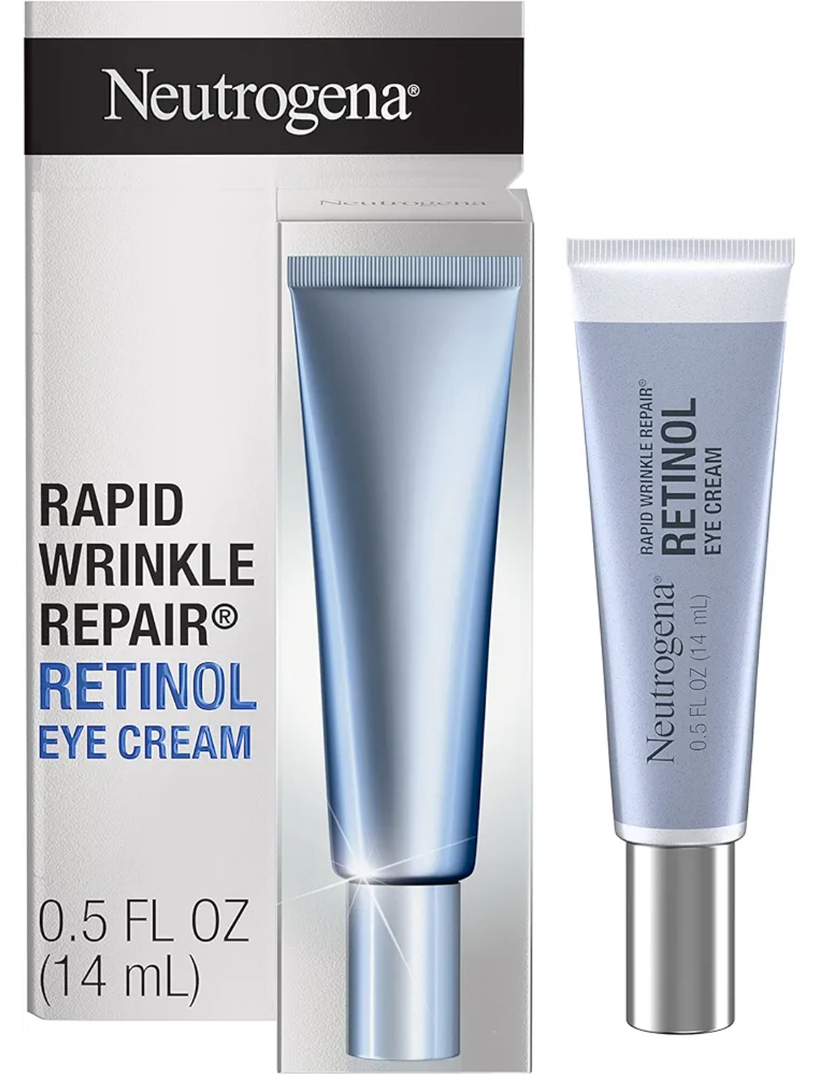 Neutrogena Rapid Wrinkle Repair Retinol Eye Cream for Dark Circles, Daily Anti-Aging Under Eye Cream with Retinol & Hyaluronic Acid to Fight Fine Lines, Wrinkles, & Dark Spots, 0.5 fl. oz
