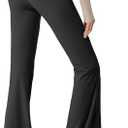 G4Free Ribbed Flare Yoga Pants with Pockets for Women High Waisted Bootcut Workout Leggings Casual.XXL