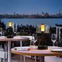 Black Rechargeable Cordless Table Lamp,Portable Modern LED Night Light,Battery Operated Lamp,3 Color Stepless Dimming Up,for Restaurant/Bedroom/Bars/Outdoor Party/Camping/Coffee Shop