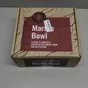 Gusto Nostro 8" Luxury Black Marble Decorative Bowl for Coffee Table - Elegant Decorative Fruit Bowl for Kitchen Counter - Heavy Stone Entryway Catch All for Keys, Potpourri Holder Centerpiece, Medium (Black and Gold)