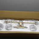 Durent Lighting Gold Vanity Light, 3 Lights Gold Bathroom Light Fixture with Seeded Glass, 22 1/2 L