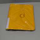 D DACCKIT Toploader Binder, Holds 128 Toploaders - 4 Pocket Top Loader Binder for 3" x 4" Rigid Card Holders for Trading Cards or Sports Cards, Classic Yellow