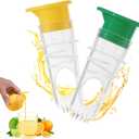 Lemon Squeezer, 2 PCS Lime Squeezer Citrus Lemon Juicer Screw Top Lemon Squeezer with Built-in Filter & Leakproof Lid, Efficient Juice Extractor for Lemon, Lime, Orange