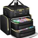 YOREPEK Extra Large Nail Polish Organizer Case Holds 96 to 100+ Bottles (15ml/0.5 fl.oz) UV lamp, Gel Polish Travel Case Bag with 2 Removable Pouches Fits Nail Suppiles, Manicurist Nail Tech Gifts