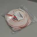 20FT Weather Stripping Door Seal Self Adhesive Silicone Weather Insulation Strip, D-Shaped Weatherstripping Seal Strip for Door Frame Gap Sealing and Window Soundproofing, S (3/8" W x 1/4"T) 20FT, White