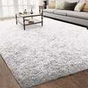 Ophanie 6x9 Rugs for Living Room,Light White,Large Fluffy Fuzzy Plush Shag Comfy Soft,Non-Slip Indoor Floor Carpet,for Kids Boys Girls Dorm，Room,Bedroom,Playroom，Home Decor Aesthetic