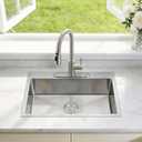 25x18 Inch Kitchen Sink Drop In, Topmount Kitchen Sink Stainless Steel Square Small Sinks, Single Bowl Kitchen Sinks For Laundry RV Office Outdoor Yard with Basket Strainer, 25''X18''X9''