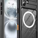 for iPhone 16 Plus Waterproof Case, with Built-in Screen Protector Dustproof Shockproof [Compatible with MagSafe] Full Body Underwater Protective Phone Cover for iPhone 16 Plus 6.7" (Black, 16 Plus)