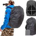 Joy Walker Waterproof Backpack Rain Cover, 12000mm Ultra-Waterproof, Upgraded Ultra-Strong Multilayers, Antislip Buckle Strap (Small (for 15-25L backpack), Black)