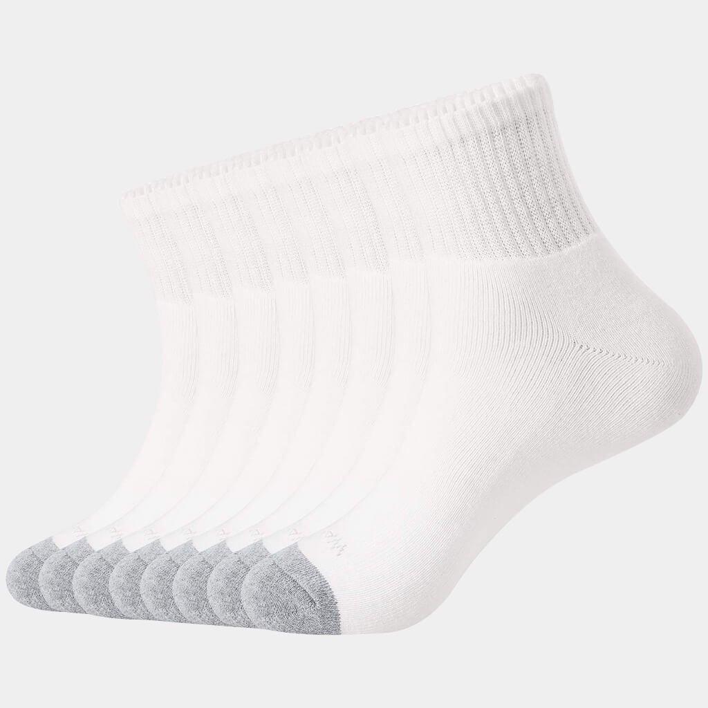 WANDER Men's Athletic Ankle Socks 8 Pairs Thick Cushion Running Socks for Men&Women Cotton Socks M
