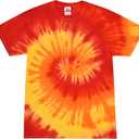 Colortone 100% Cotton Reactive Tie Dye T-Shirt for Women and Men (3X-Large, Blaze)