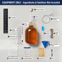 Complete Home Brewing Kit for Mead Hard-Cider Wine Beer Starter Set
1 gal Glass Carboy Fermenter with Brew Bag, Hydrometer, Bung & Airlock,Siphon, Funnel, Temp Strip for Home Small Batch Making