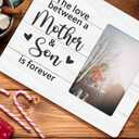Mom Picture Frame Gifts for Mother from Son, The Love Between a Mother & Son is Forever Wooden Picture Frames, 4x6 inch Photo
