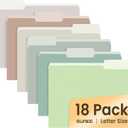 SUNEE File Folders, 18 Pack Manilla Folders 8.5 x 11, Colored File Folders Home Office School Supplies for Documents Files Paper, 6 Morandi Colors