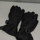 Ski Gloves, Waterproof and Breathable Snow Gloves for Cold Weather, Men & Women Boys and Girls (M(Fit Kids11-15 Years and Women size S-M), Full Black)