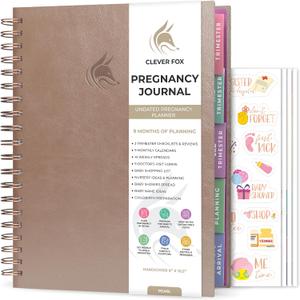 Clever Fox Pregnancy Journal & Memory Book - Pregnancy Planner & Notebook for Expecting Moms  Baby Keepsake, First Time Moms Gift (Pearl, 9" x 10.5")