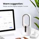 KONSIDEN Desk Fan Bladeless, 11.8 Inch Office Fan Small, Quiet, 3 Speed Adjustment, Touch Control, Easy to Clean, Desk Fans Small Quiet, Ideal for Office, Living Room, Bedroom, White