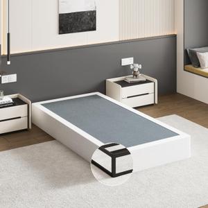 UOMEUR 7 Inch Twin Box Spring, 2500 LBS Heavy Duty Metal Mattress Foundation with Fabric Cover, Easy Assembly
