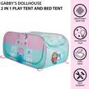 Gabbys Dollhouse 2-in-1 Kids Pop-Up Play Tent and Twin Bed Tent, Indoor Playhouse for Pretend & Imaginative Play