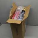 MUXHOMO 7 Pieces King Comforter Set, Reversible Bed in a Bag King Size, All Season Bedding Set with Comforter, Flat Sheet, Fitted Sheet, Pillowcases & Shams, Red & Black