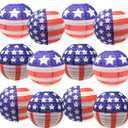 Podzly - 12 Patriotic Lanterns - Red, White, Blue 12 Inch American Flag Paper Lanterns for 4th of July, Parties, Festive Decor - Large Hanging Lanterns - Ideal for Indoor/Outdoor Events.