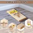 6 x 6 Pack Large Wooden Mouse Traps, Heavy Duty Rat Snap Traps with Metal Pedal, Sturdy Reusable Mousetraps for Fast Capture of Large Rats & Rodents, Safe for Indoor & Outdoor Use