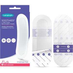 Lansinoh C-Section Recovery Pads, Postpartum C Section Essentials, 3 Sterilized Pads Provide Cooling Relief to Scar Area, C Section Recovery Must Haves, Great for Baby Registry