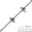Heavy Duty DIY Steel 44" Go Kart Live Axle Kit 1" Diameter 3/4" Step Down 3/4-16" Fine Thread Ends 1/4" Keyway Replacement for Go Kart Cart ATV Quads Dune Buggies with Rear Axle Bearing Kit