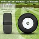 2 Pack 13x6.50-6 Solid Rubber Lawn Mower Tires,13X6.5X6 White No Flat Front Solid Tire Puncture Proof Compatible with Exmark 103-0065 Replaces 103-3051, 1-633584, 103-0063, 126-5361, 1-633585