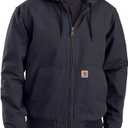 Carhartt Men's 104050 J130 Washed Duck Active Jac (2XL-Large, Navy)