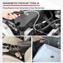 4 Pack Telescoping Magnetic Pickup Tool with 3in 4in 6in Magnetic Parts Trays, Magnet Flexible Spring Stick, Magnet Retrieving Sweeper for Nail, Screws & Metal Debris Workshop Garage