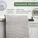 Saffron & Sage Towel Racks for Bathroom Wall Mounted, 17 inch Heavy Duty Bathroom Towel Rack Wall Mounted, Stainless Steel Bathroom Towel Holder for Bathroom Wall, Easy to Installation, Brushed Steel