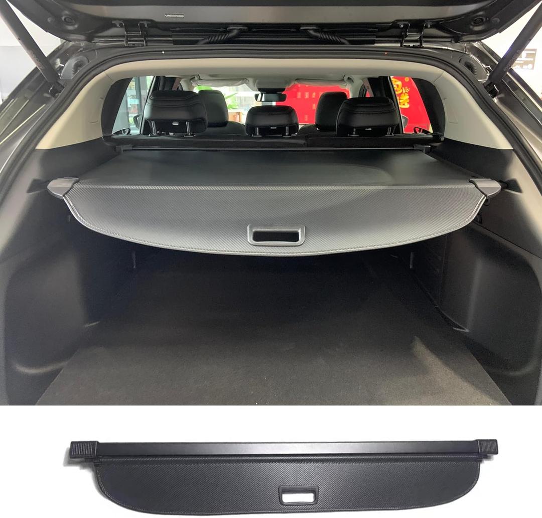 Black Retractable Cargo Cover for Mazda CX50 CX-50 (2022-2025), Rear Cargo Privacy Screen Car Trunk Luggage Security Shade Shield (Carbon Fiber Style)