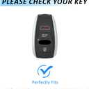 Heavy Key Fob Cover for Subaru, Keychain, Metal Silicone Key Fob Case Compatible with Forester Outback BRZ Legacy CrossTrek Ascent Impreza Forest WRX (Black, R Buckle)