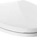 Delta Faucet Wycliffe Slow Close Elongated Toilet Seat with Non-Slip Seat Bumpers, Soft Close Toilet Seat Elongated, Toilet Seat Slow Close, White 811901-WH