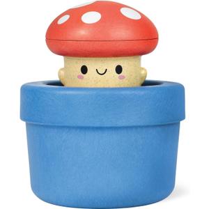 Tiger Tribe Bath Pop-Up Mushroom: Water-Activated Peek-A-Boo Toy for Kids, Eco-Friendly, Sensory Play, Bioplastic, Ages 0-4