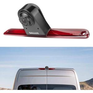 DALLUX Sprinter Brake Light Backup Rear View Camera for Benz Sprinter/VW Crafter Van,Car 3rd Wide Angle Waterproof Night Vision Microphone Built-in Adjustable Lens Roof Mount Reverse Cam