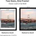 YESKAY 18x24 Picture Frame Black Set of 3, Display Pictures 16x20 with Mat or 18 x 24 Without Mat, Poster Frames 18x24 for Wall Hanging Horizontal and Vertical