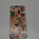 Qivtpjkrin Vintage Halloween Design Phone Case for iPhone 16 Plus, Hippie Cat Skull Pumpkin Pattern Cover for Girls Boys Women Men for iPhone 16 Plus, Unique Trendy TPU Bumper Cover Case Pack of 3