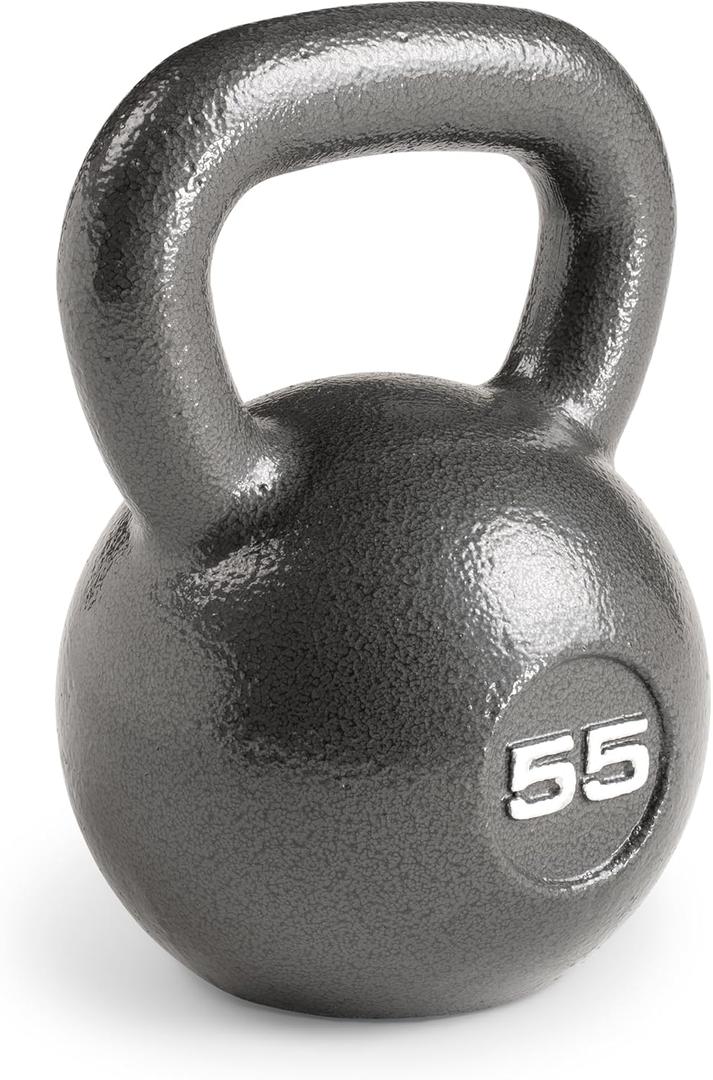 Marcy Hammertone Kettlebells, Ideal Workout Weights For Home Gym, Cast Iron, Black, 55lbs HKB-055