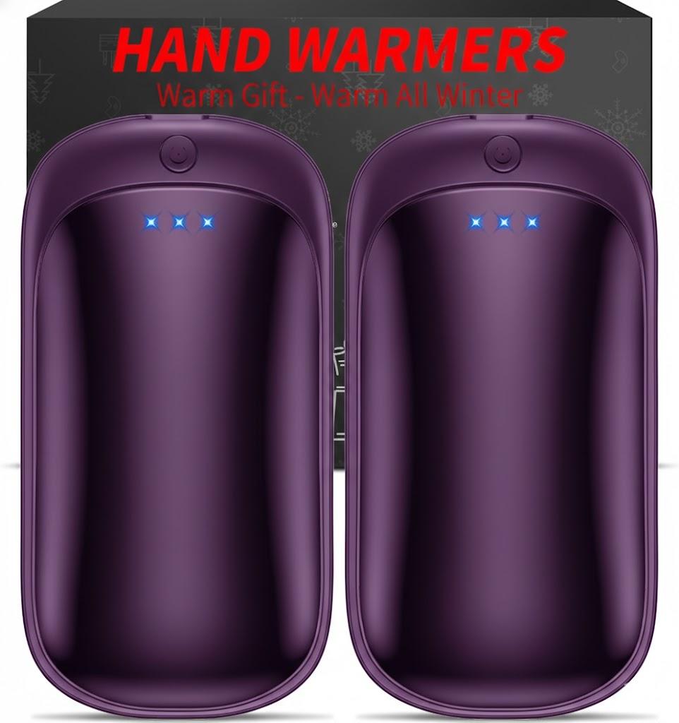 Lerat Hand Warmers Rechargeable, 2 Pack Electric Hand Warmer, Reusable Portable Pocket Heater USB Handwarmers, Gifts for Men, Women, Indoor, Outdoor, Hiking, Skiing, Camping, Hunting Accessories