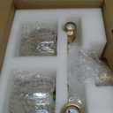 Bathroom Light Fixtures, 2-Light Brass Vanity Wall Light Over Mirror with Amber Tulip Glass Shade for Bedroom Living Room (Bulb Not Included) (Hardwired)