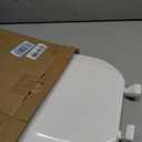 Centoco Eljer Emblem Elongated Toilet Seat with Square Front, Closed Front with Cover, Residential, Plastic, Made in the USA, EMB601-001, White