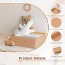 Criusia Drawer Organizer Clothes, 21 Pack Dresser Organizer for Baby Clothes, Underwear, Sock - Foldable Closet Organization and Storage Dividers Bins for Nursery, Bedroom (Brown)